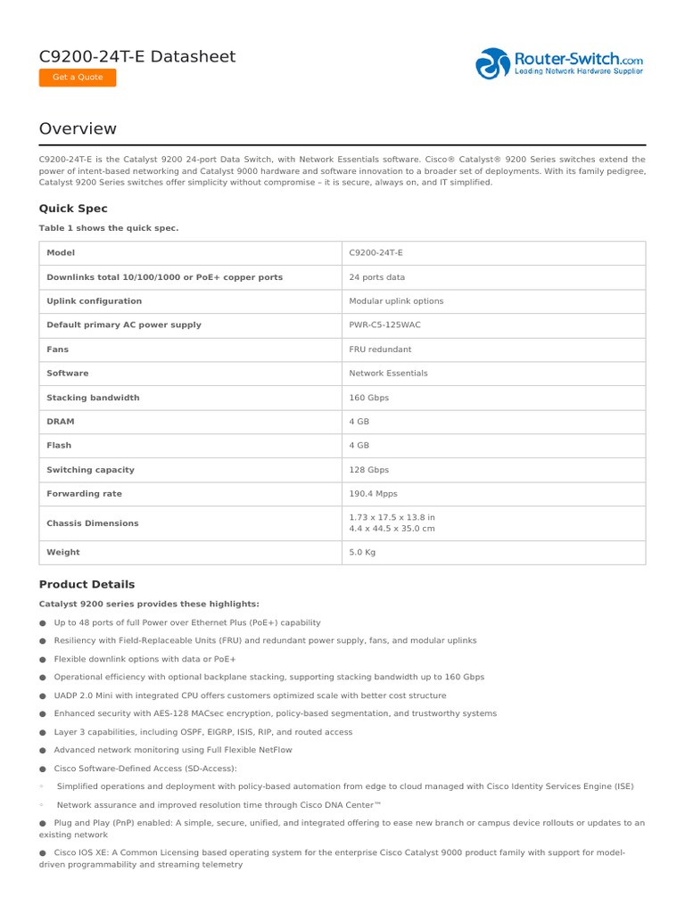 c9200 datasheet