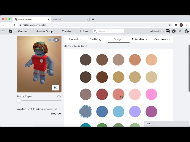 how to change skin color in roblox