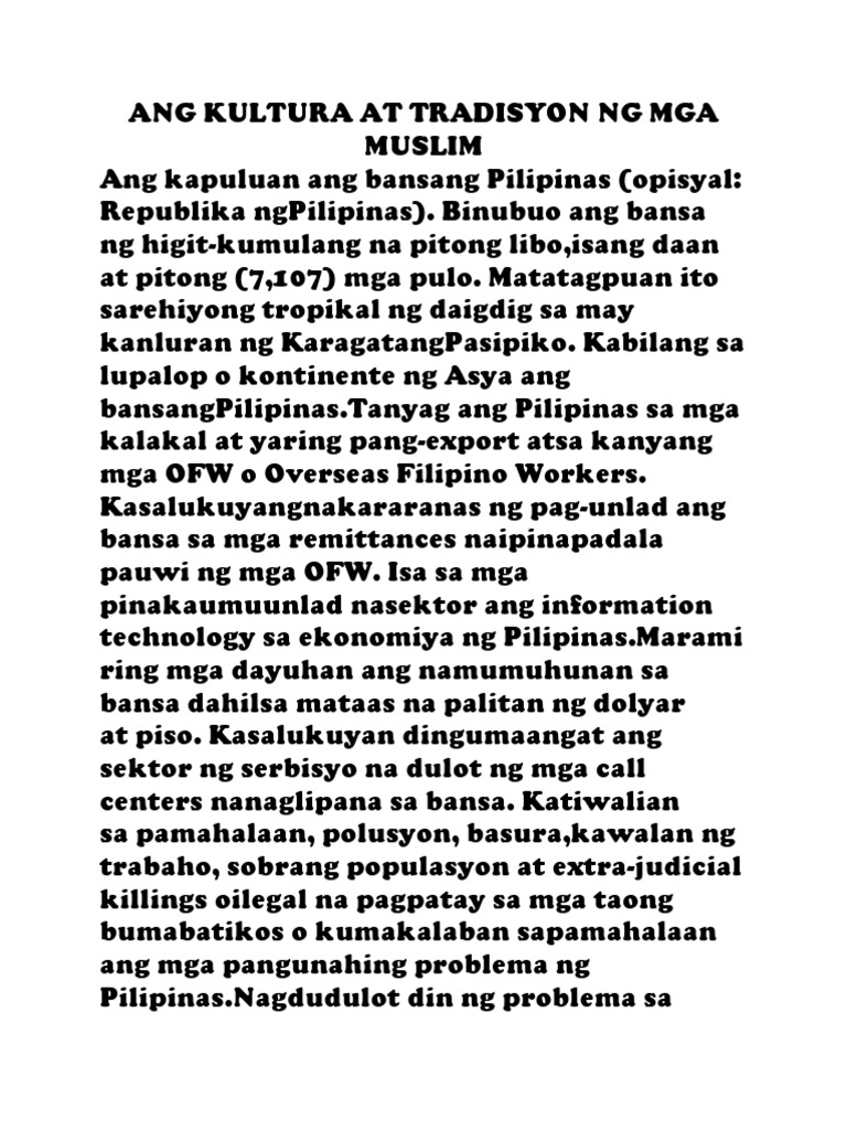 halimbawa ng maikling kwento tungkol sa kulturang pilipino