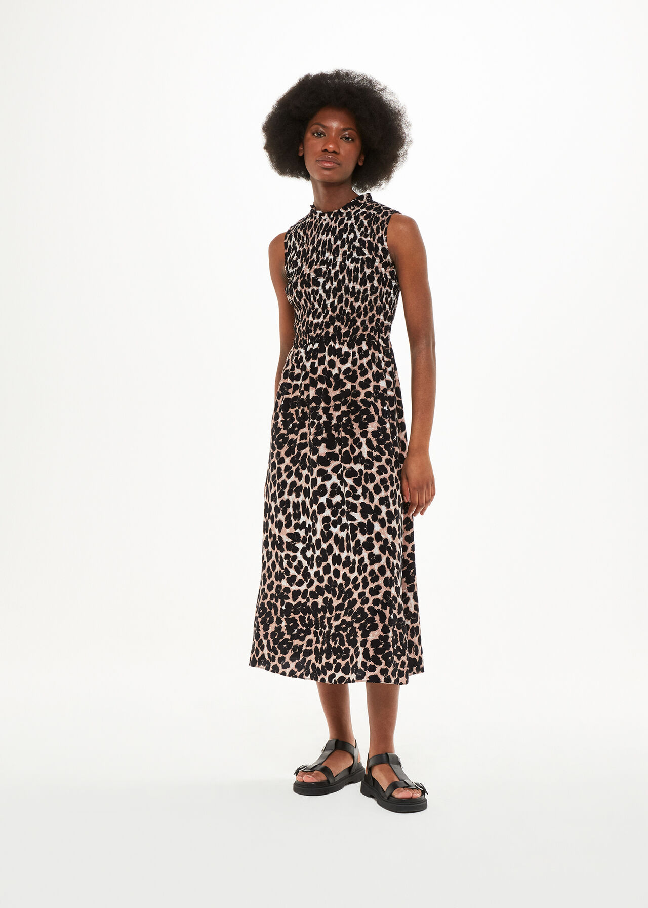 midi leopard print dress