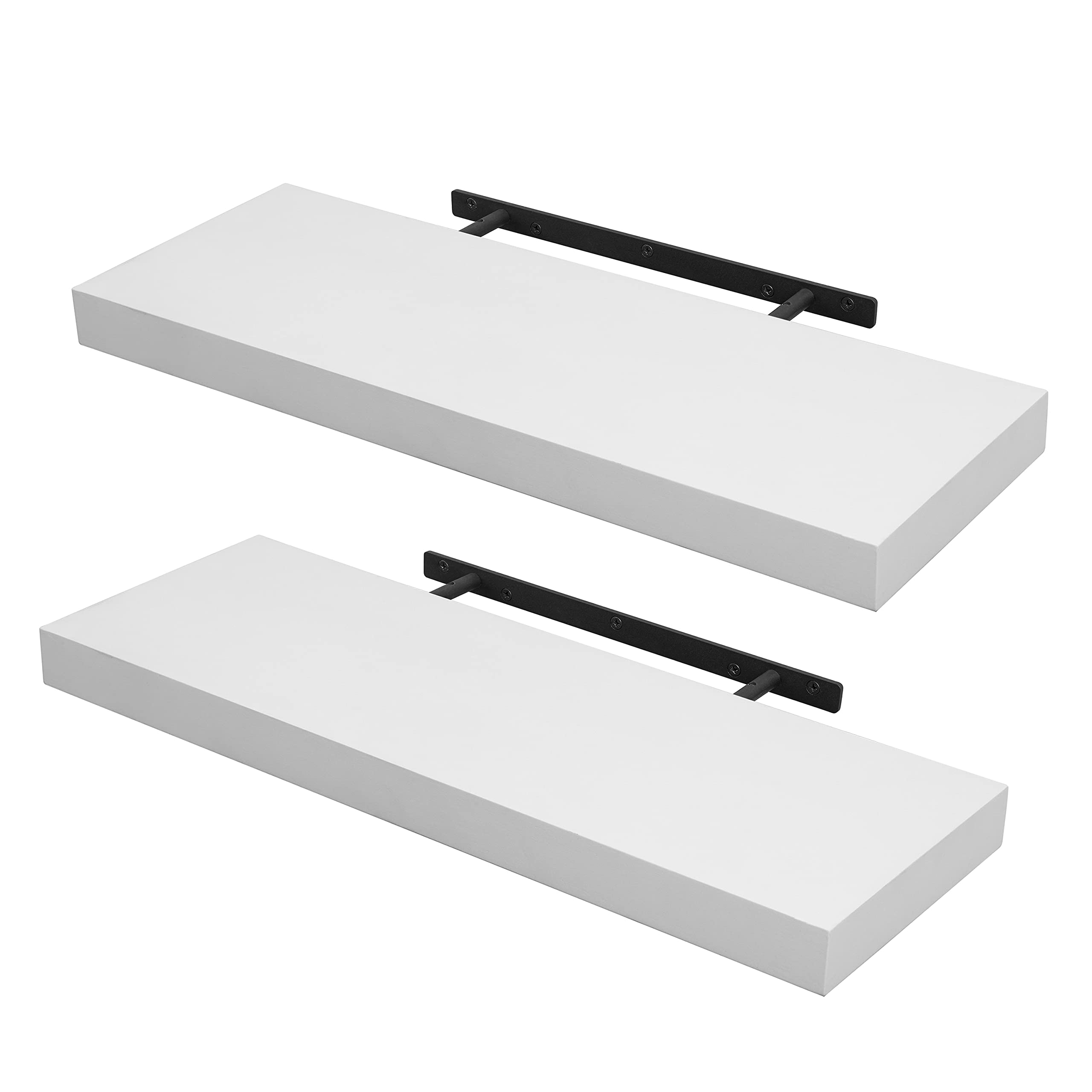 24 white floating shelf