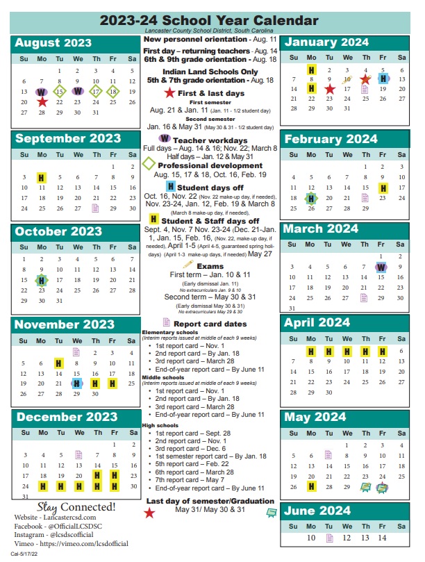 cabarrus county school calendar 2023-24