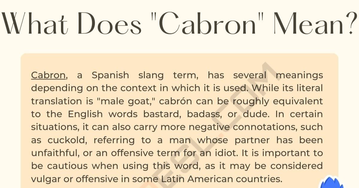 cabron meaning