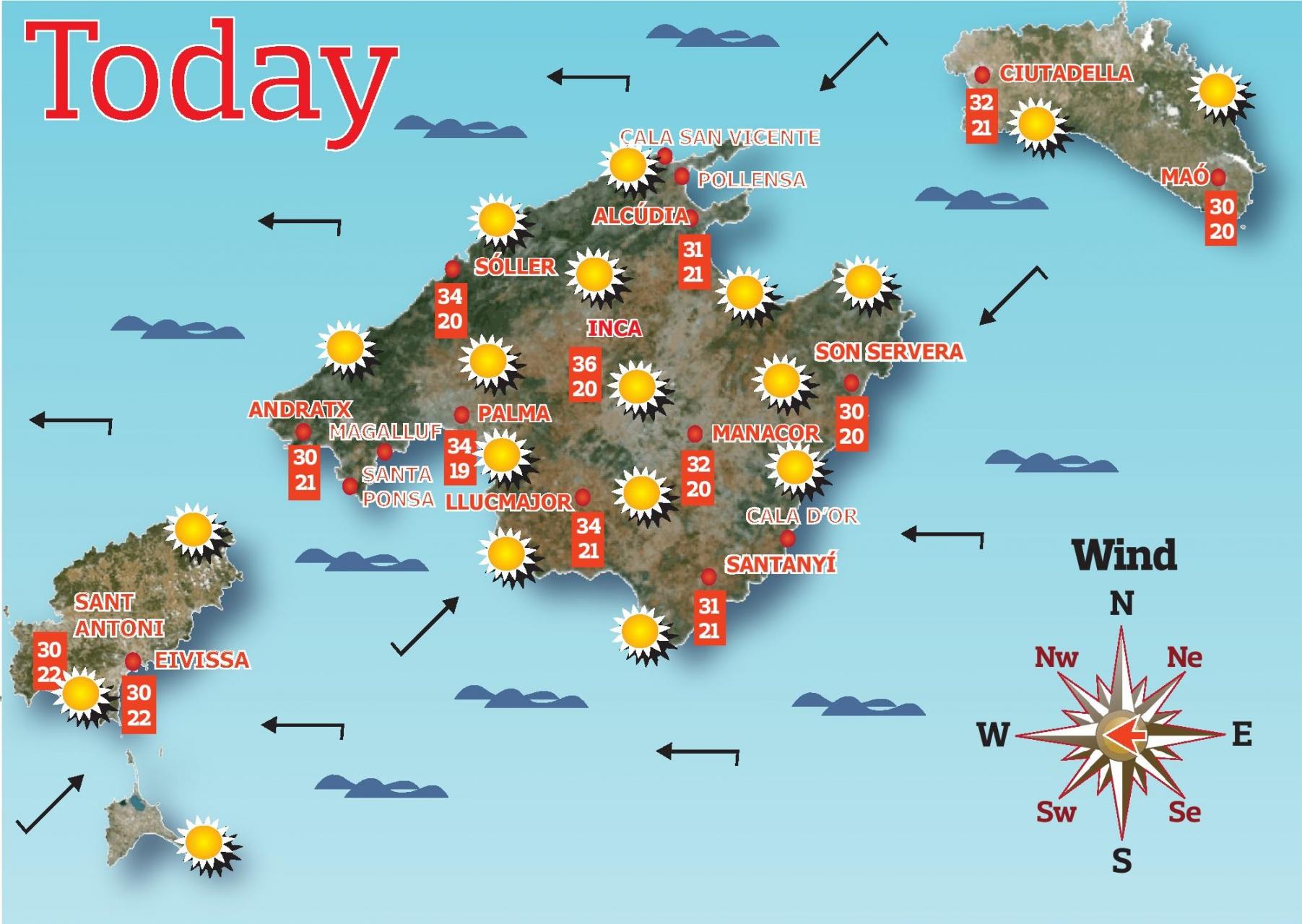 met office weather majorca