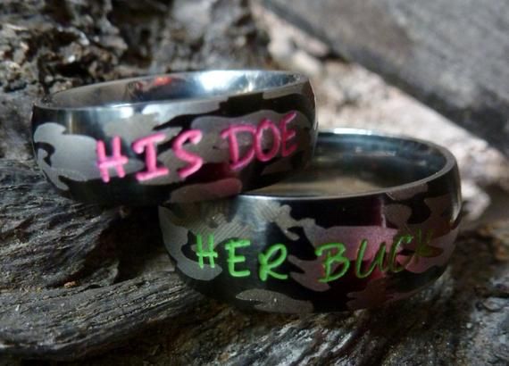 camouflage wedding rings