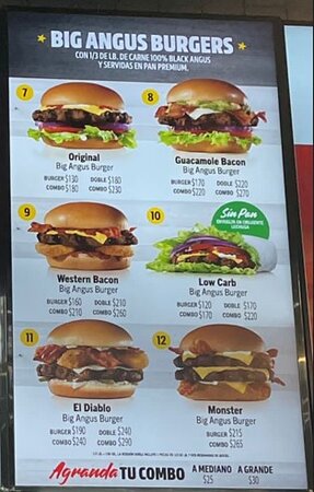 carls jr menú y precios