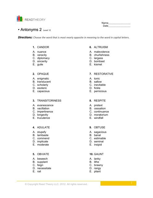 antonyms of e