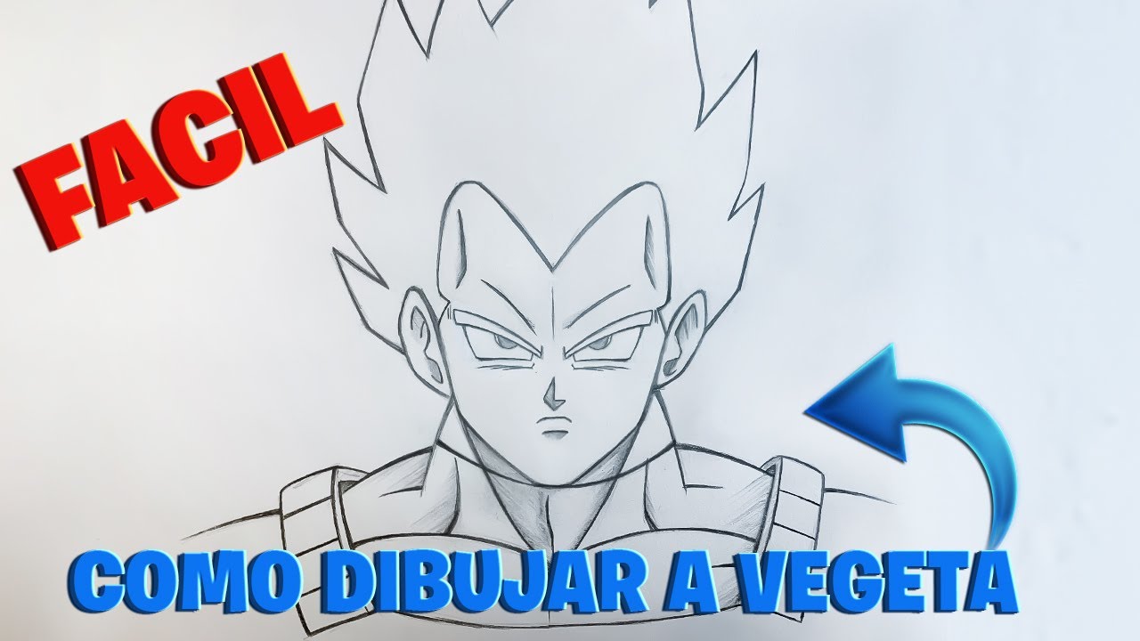 vegeta dibujo facil