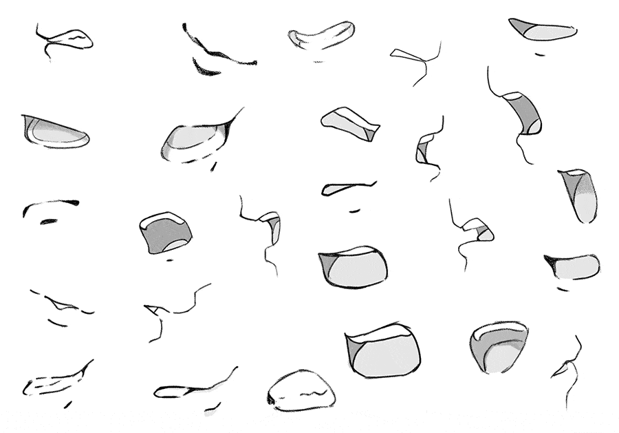 how to draw mouth