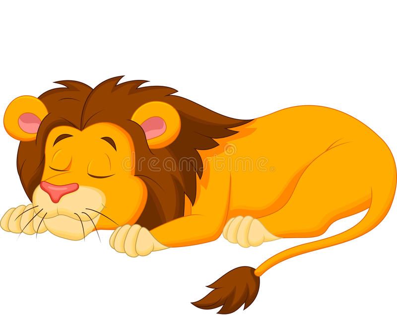 sleeping lion drawing