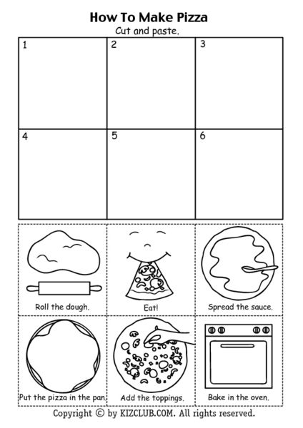 making a pizza worksheet