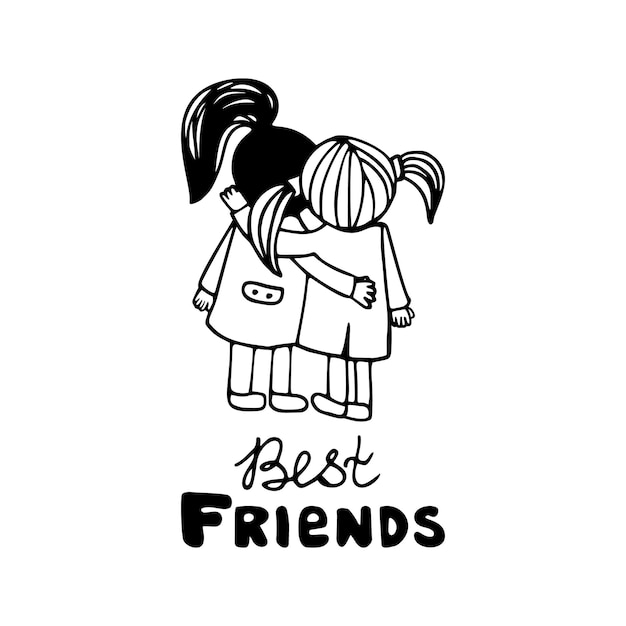 best friend cute drawings