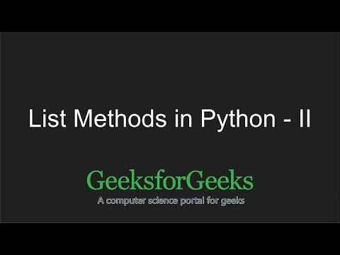 list in python geeksforgeeks