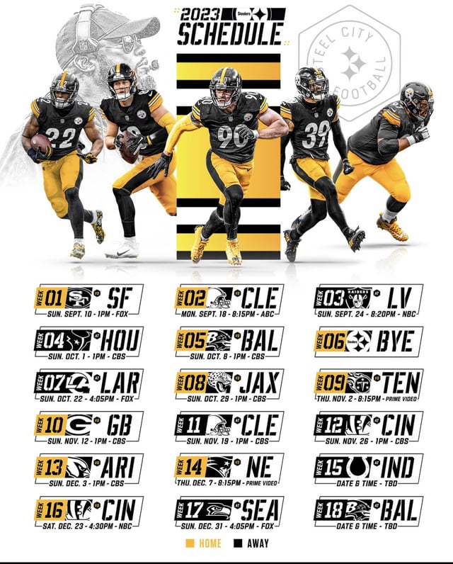 steelers schedule 2023 leak