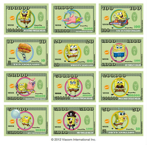 spongebob money printable