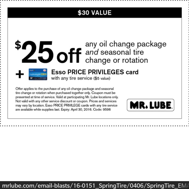 mr lube oil change prices