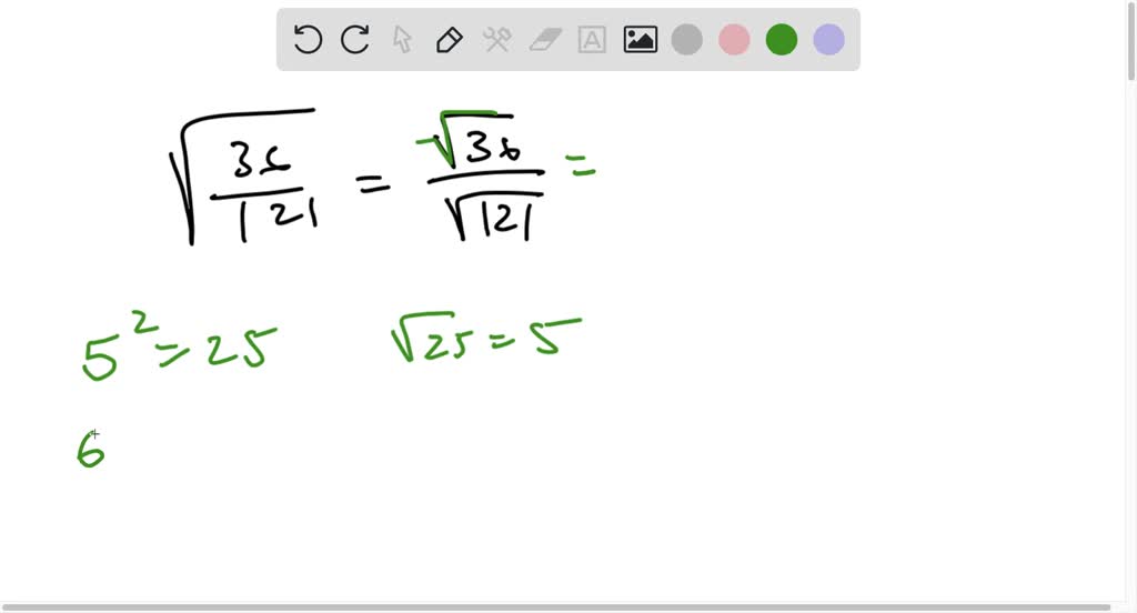 square root of 36 simplified