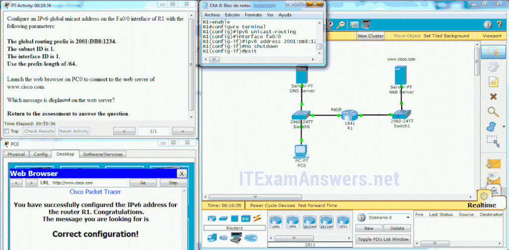 ccna 1 chapter 8 exam answers