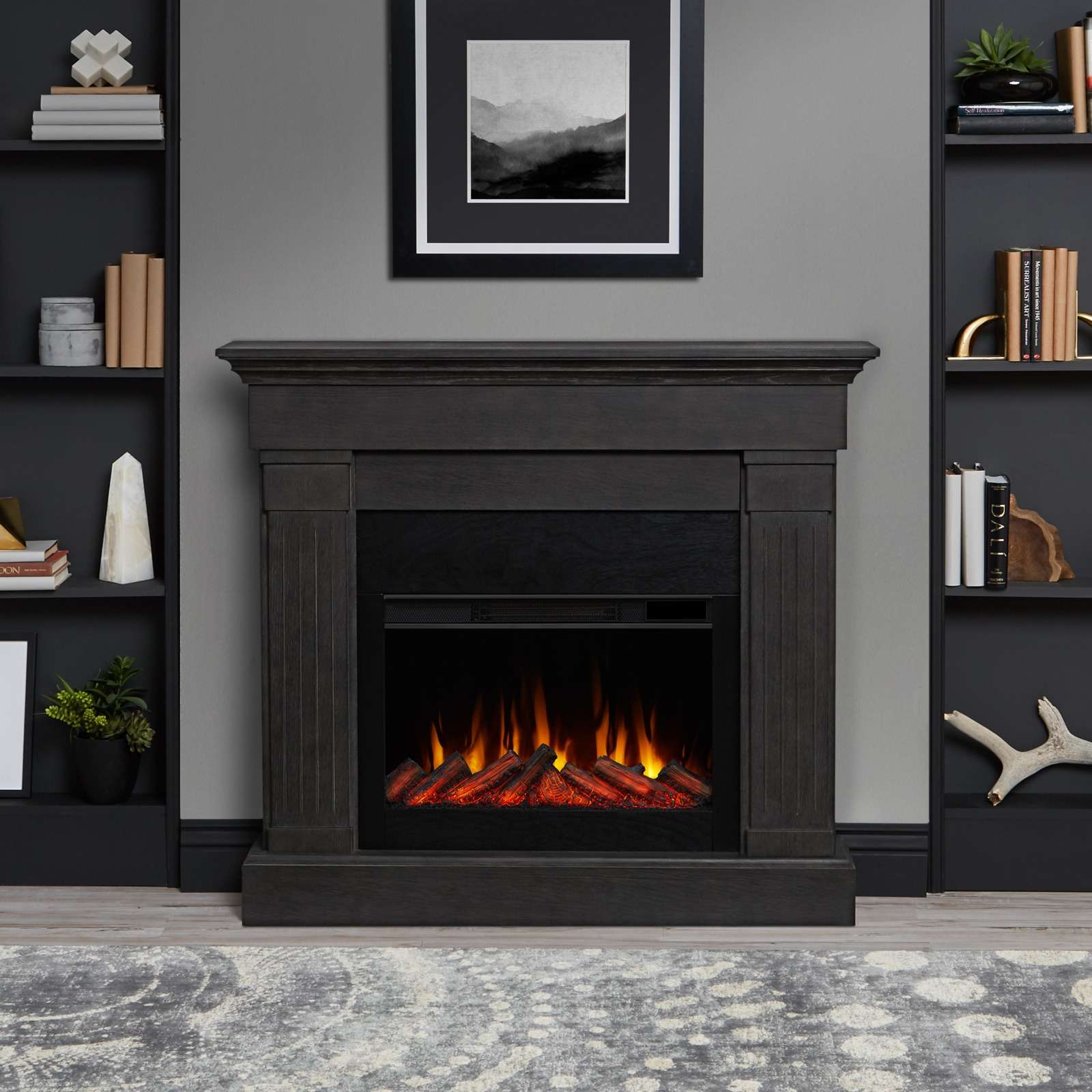 electric fireplace thin