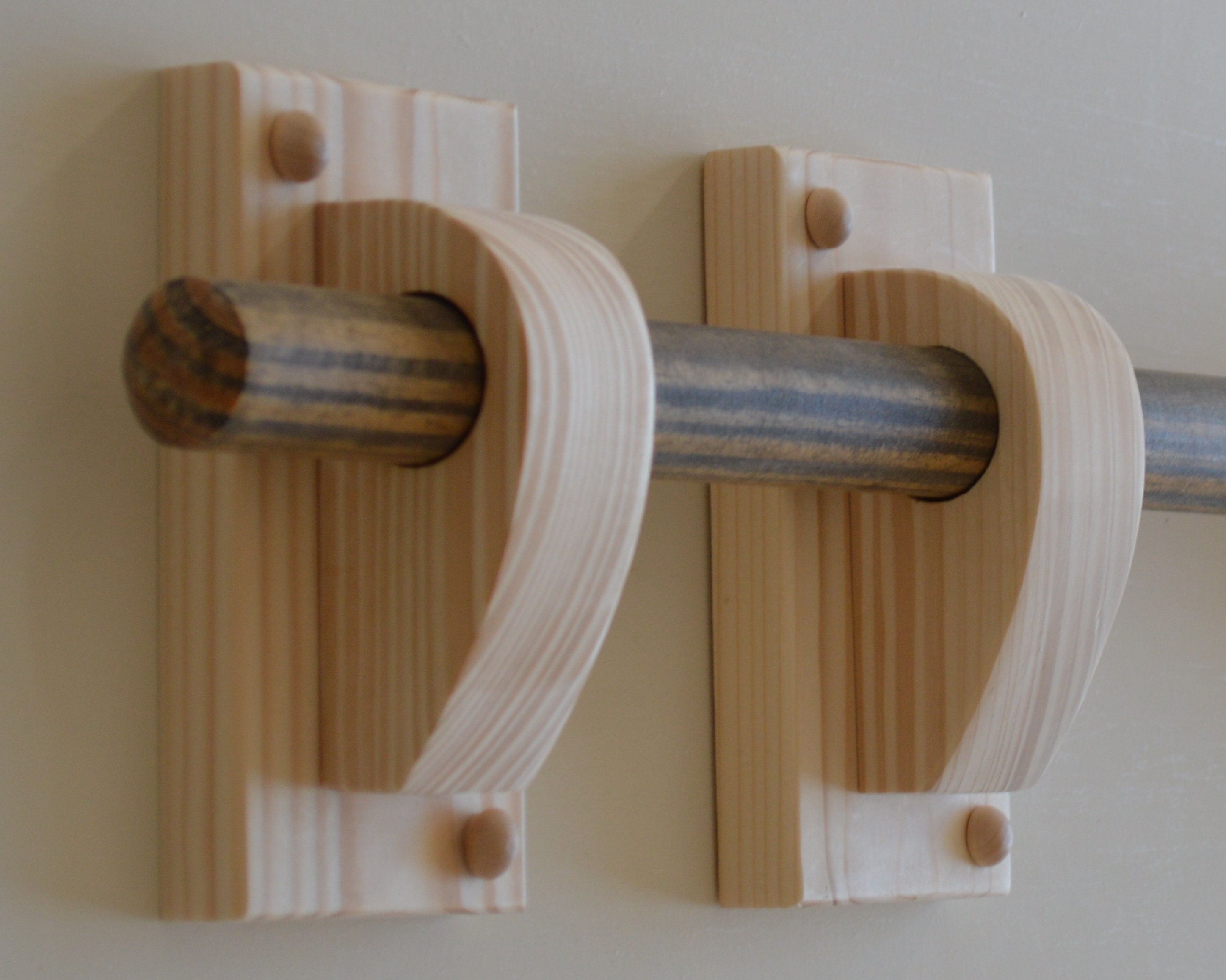 wooden curtain brackets