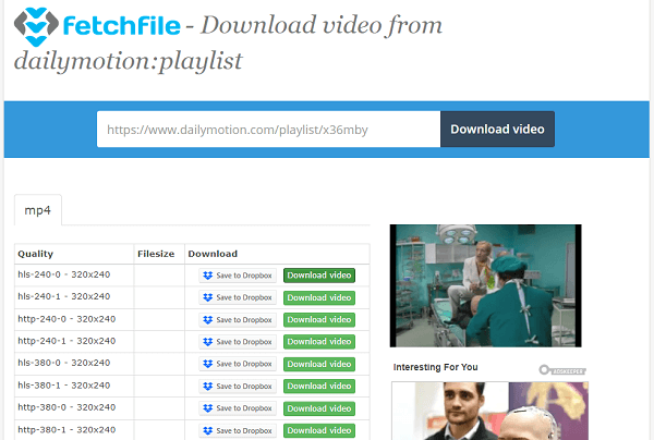 dailymotion downloader mp4