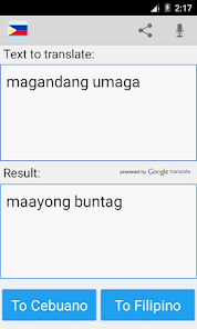 cebuano to tagalog translation google