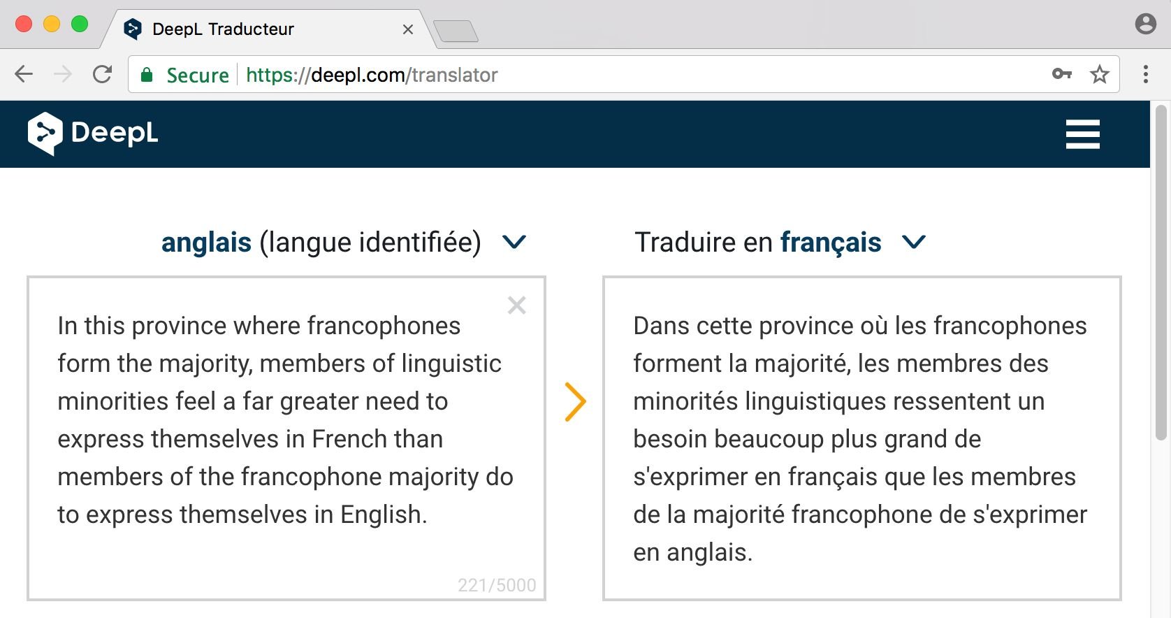 deepl translator english to french