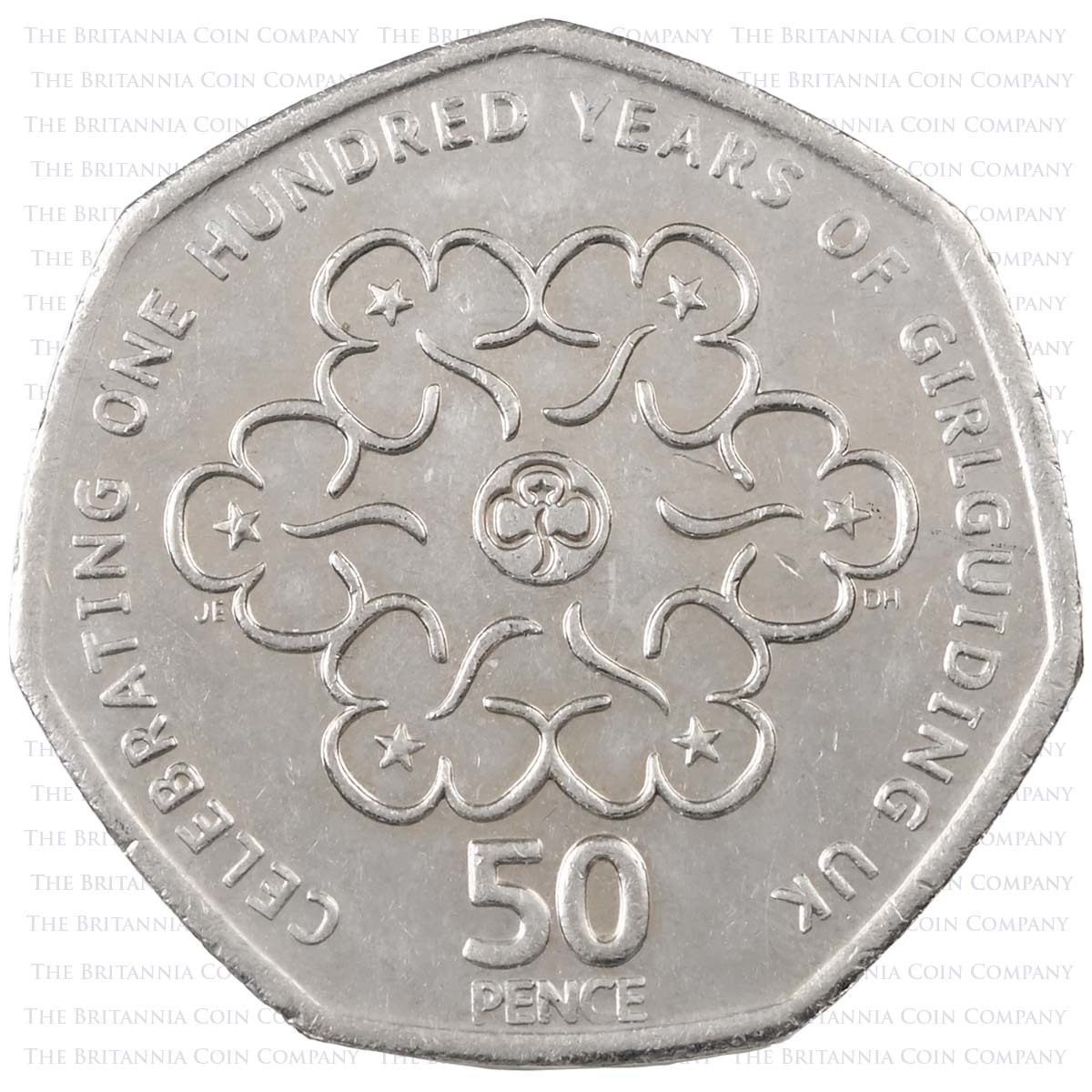 celebrating one hundred years of girlguiding 50p coin