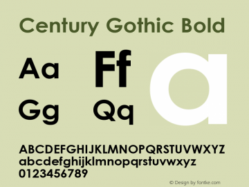 century gothic bold ttf