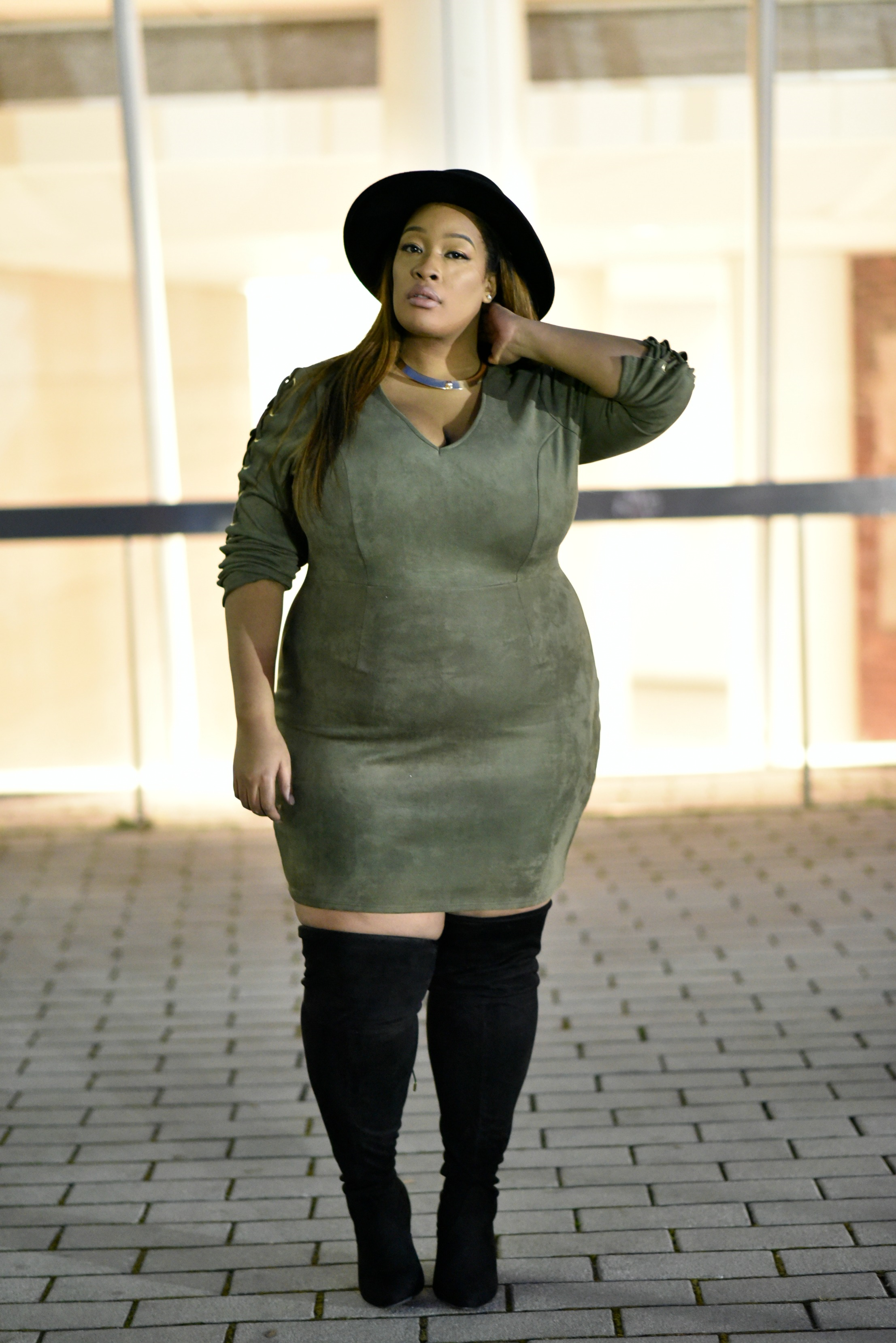 thigh high boots on plus size