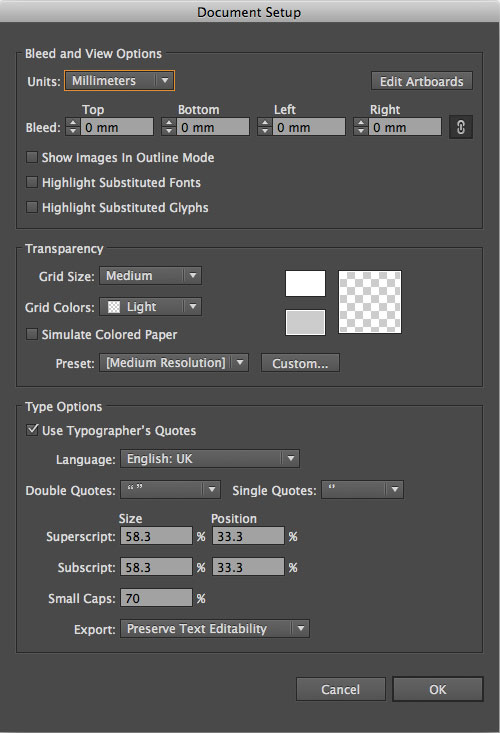 change page size illustrator