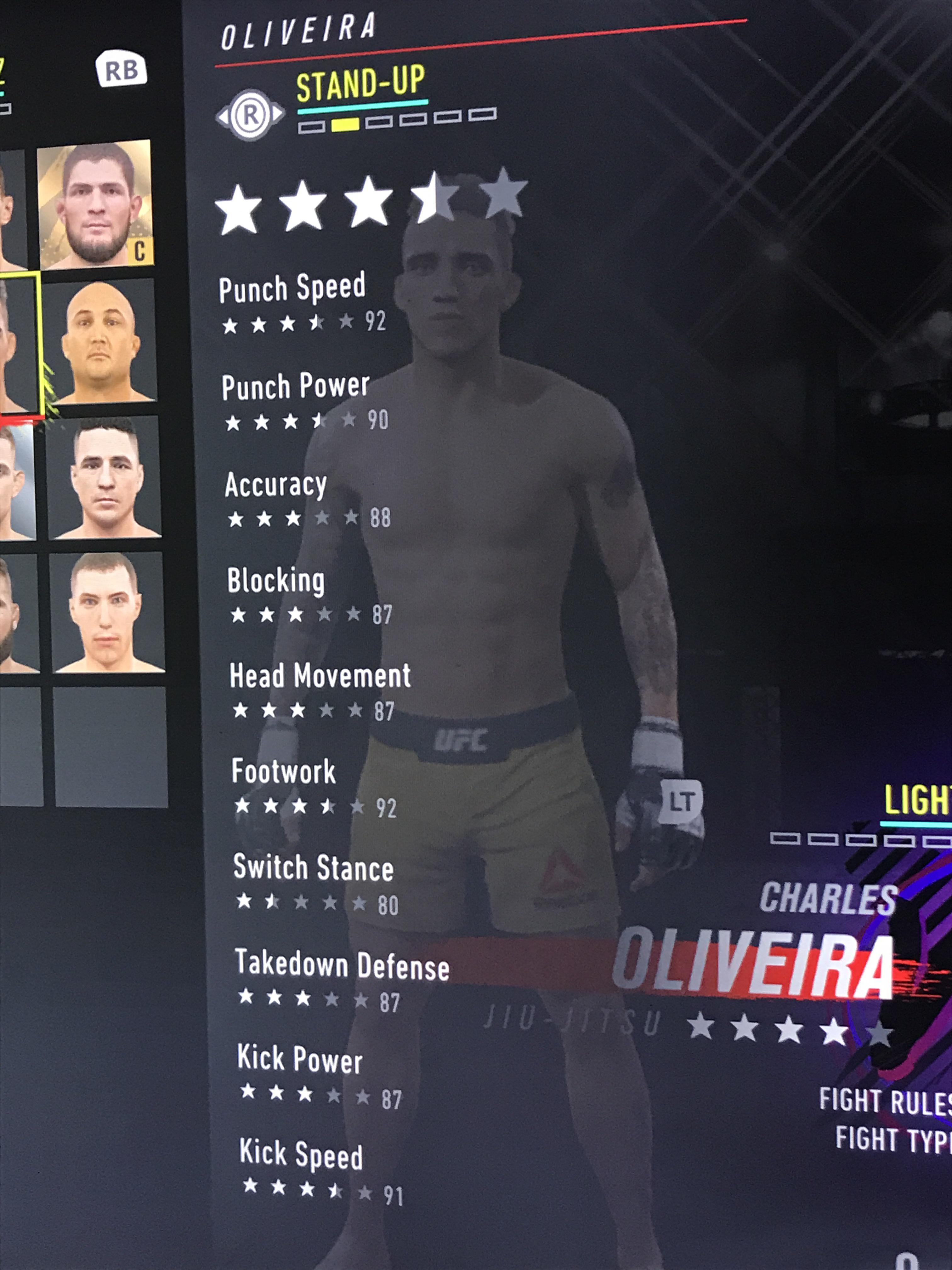 charles oliveira stats