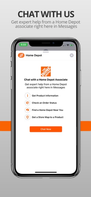 chat with home depot