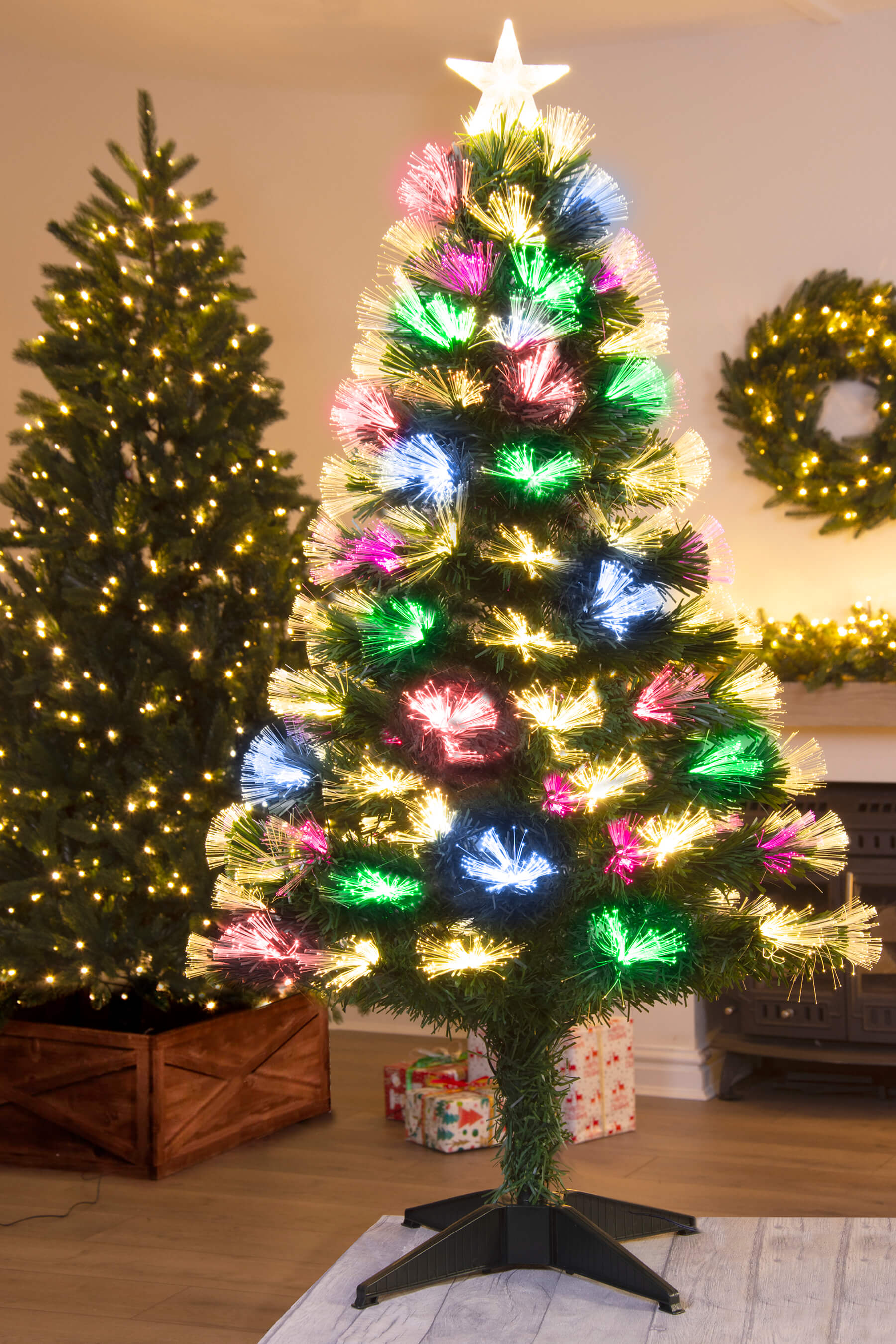 cheap fibre optic christmas tree