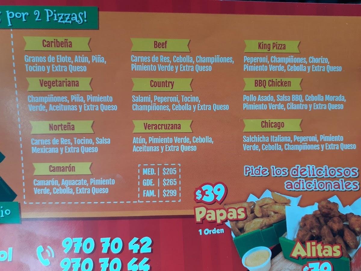 cheese pizza menu aguascalientes