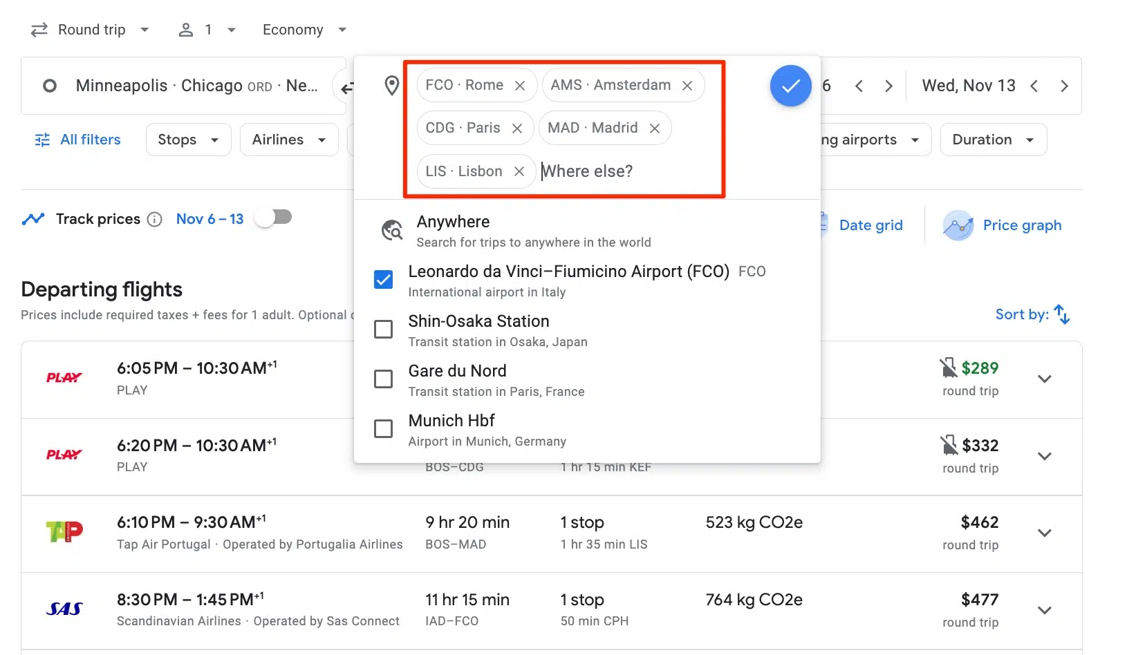 chicago to barcelona google flights