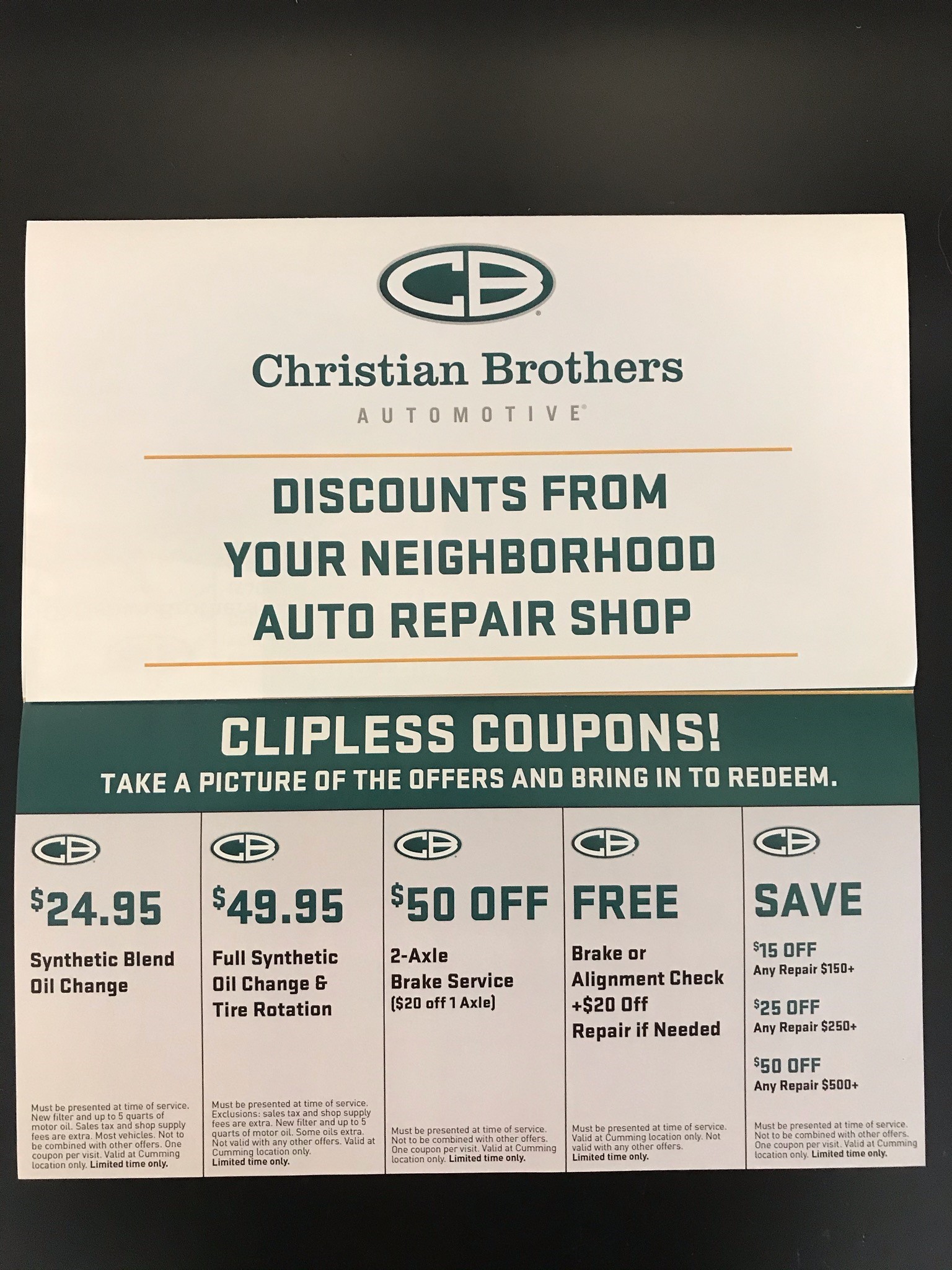 christian brothers oil change specials