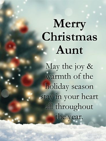 christmas greetings to aunt