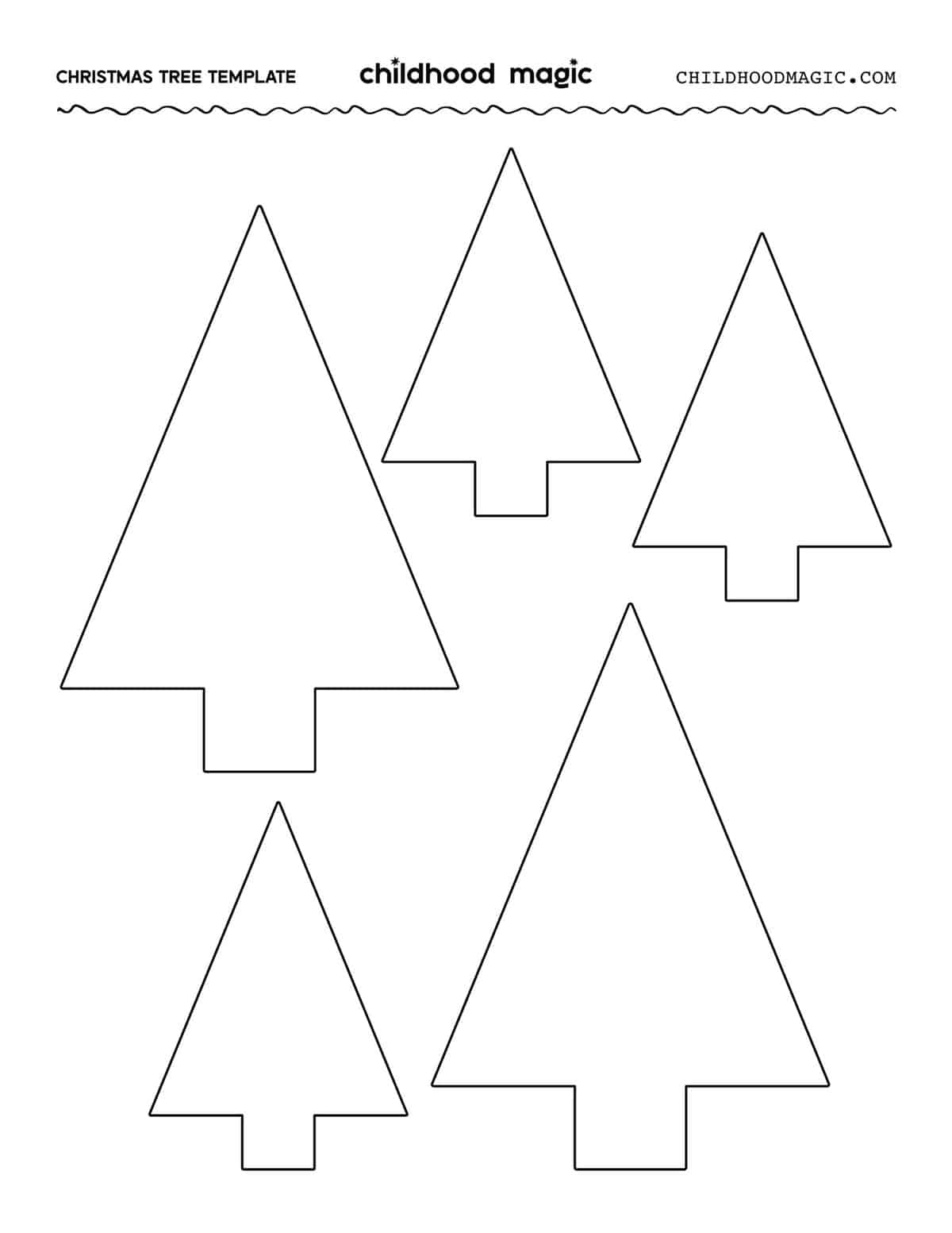 christmas tree printable template free