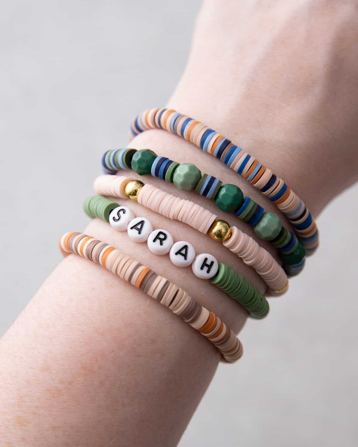 clay bead braclets