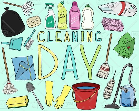 cleaning day clipart