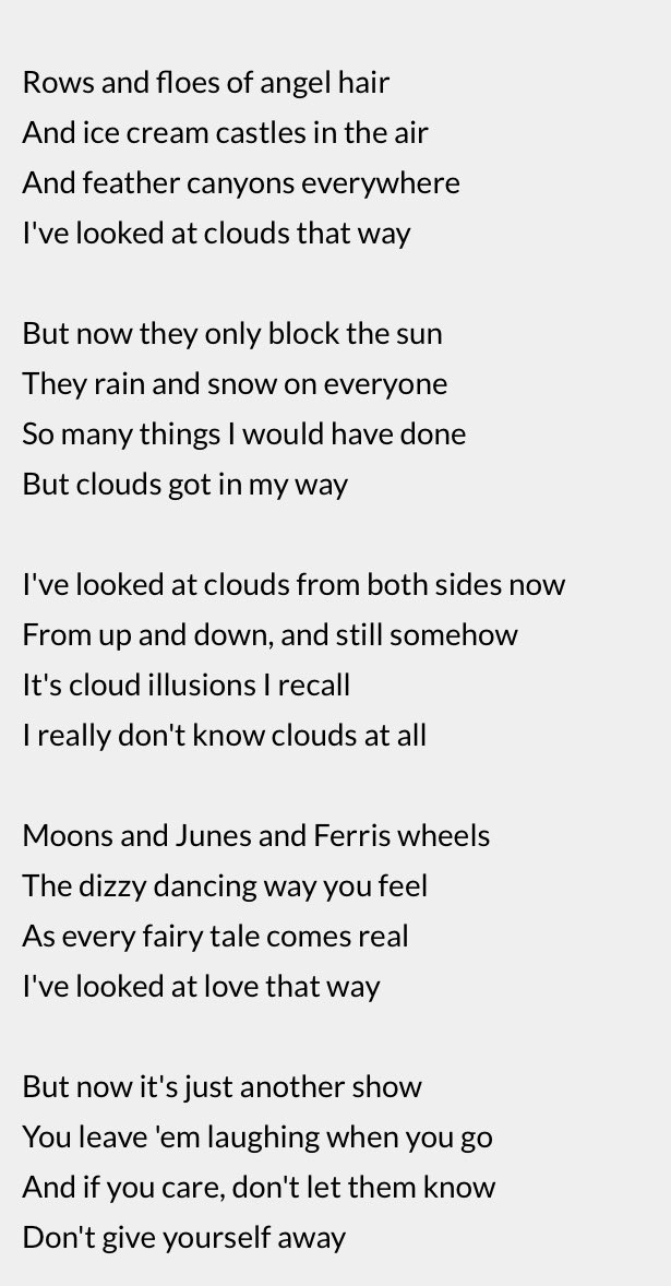 clouds got in my way lyrics