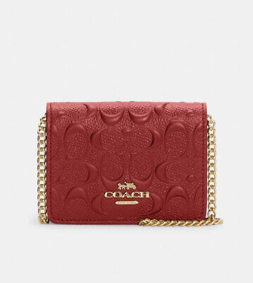 coach mini wallet on a chain