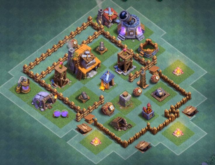 coc base builder hall 4