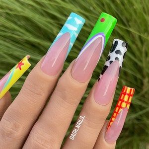 coffin disney acrylic nails