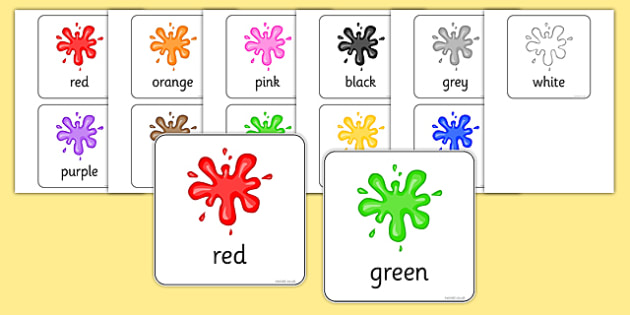 color flashcards