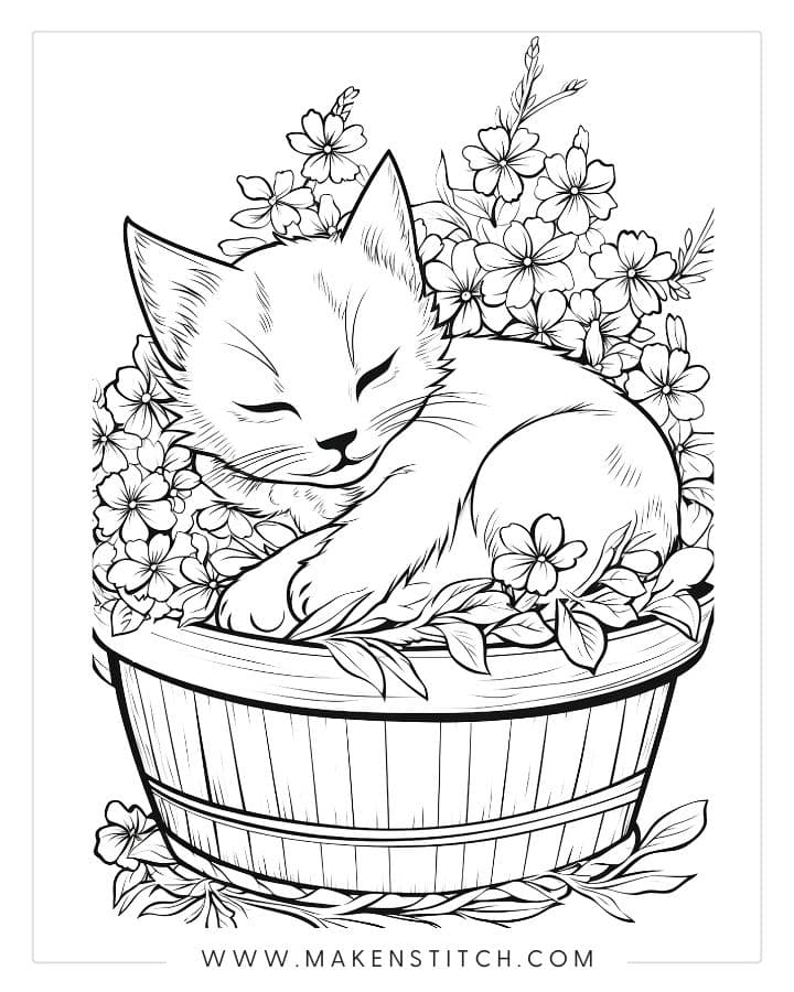 coloring pages of kitties