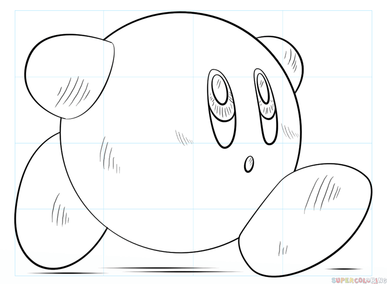 como dibujar a kirby facil