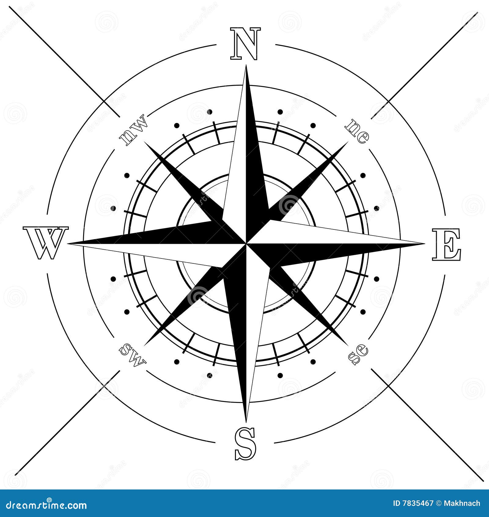 compass rose vector