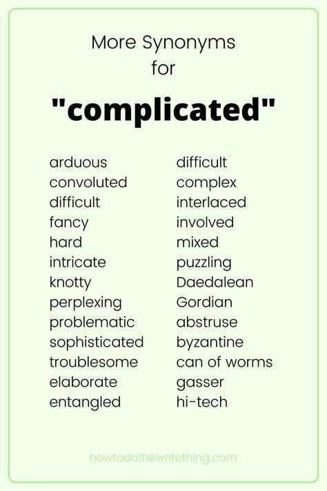 complicated synonym